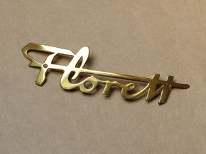 Tankembleem "Florett" - uitvoering messing (Eitank) 77.21.04 (1)